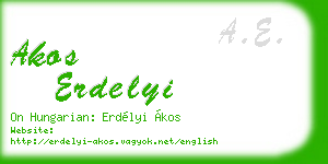 akos erdelyi business card